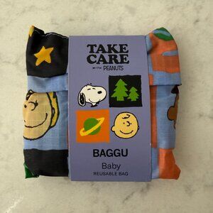 NEW Baggu Baby Reusable Bag Checkerboard Gang Snoopy Peanuts